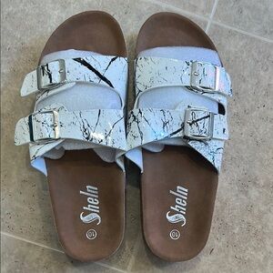 Black and White Sandals